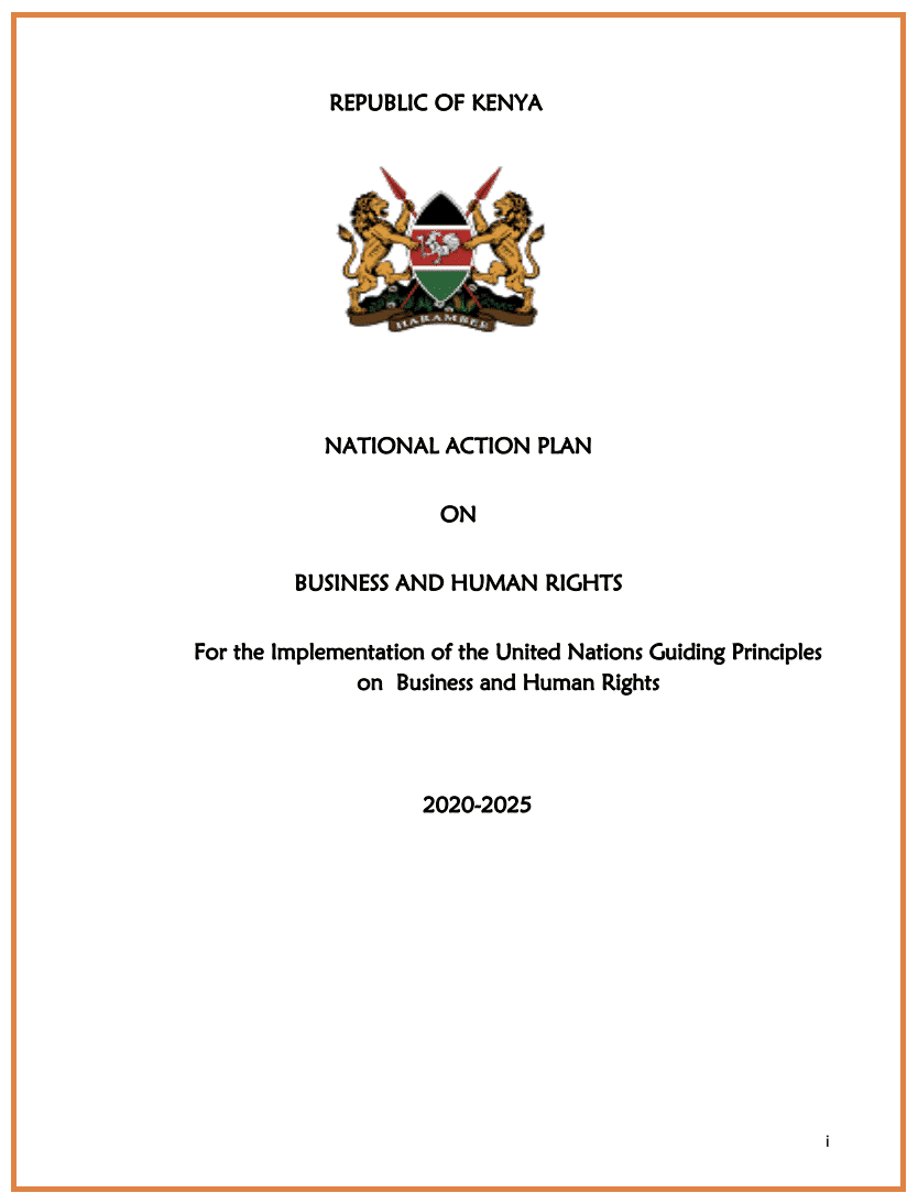 Kenya - National Action Plans on Business and Human Rights